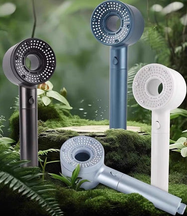 Cabezal de ducha presurizado SELLO Power con interruptor de cinco velocidades y boquilla con filtro