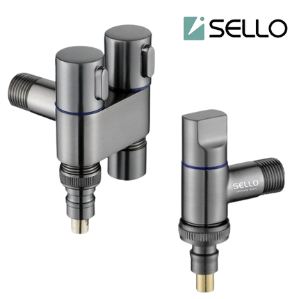 Washing machine faucet Special For Narrow Space, Automatic Shut-off Valve,Double Outlet Brass G1/2" Single Cold