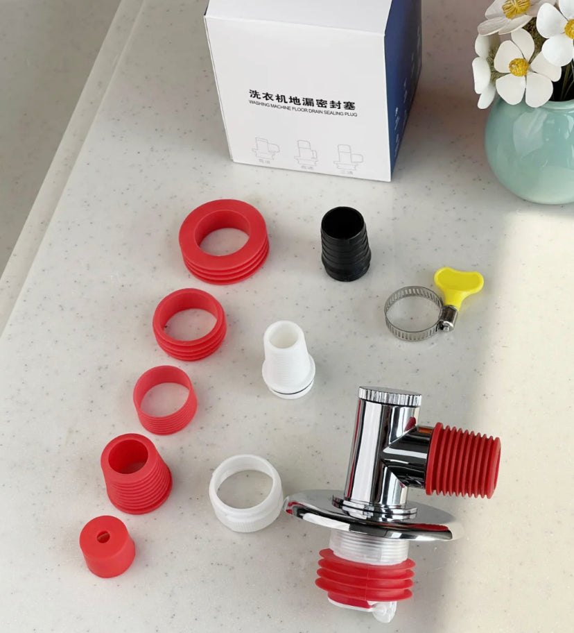 Washing machine floor drain