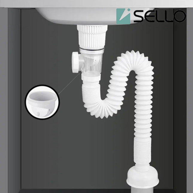 Basin Drain Pipe Sewer Hose Leakproof Save Space Deodorant