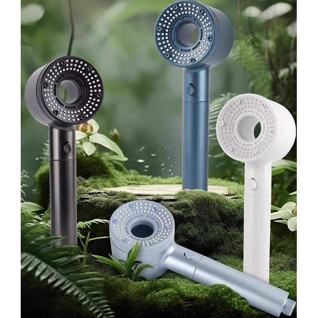 Cabezal de ducha presurizado SELLO Power con interruptor de cinco velocidades y boquilla con filtro