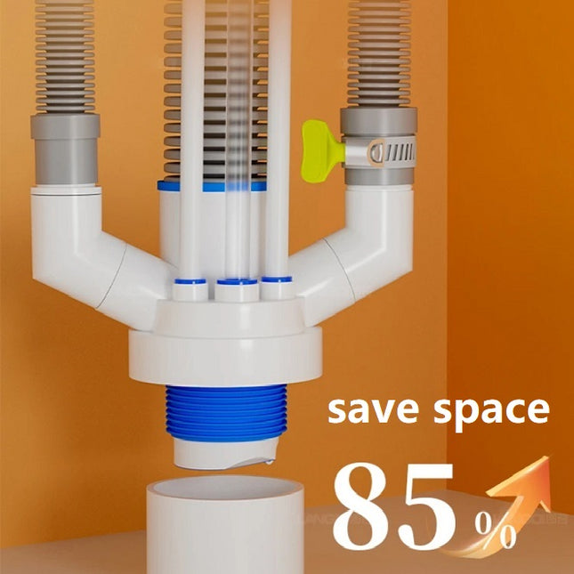 Kitchen Water Tee Joint Multi-function Deodorant and Overflow Filter Water Purifier Drainage