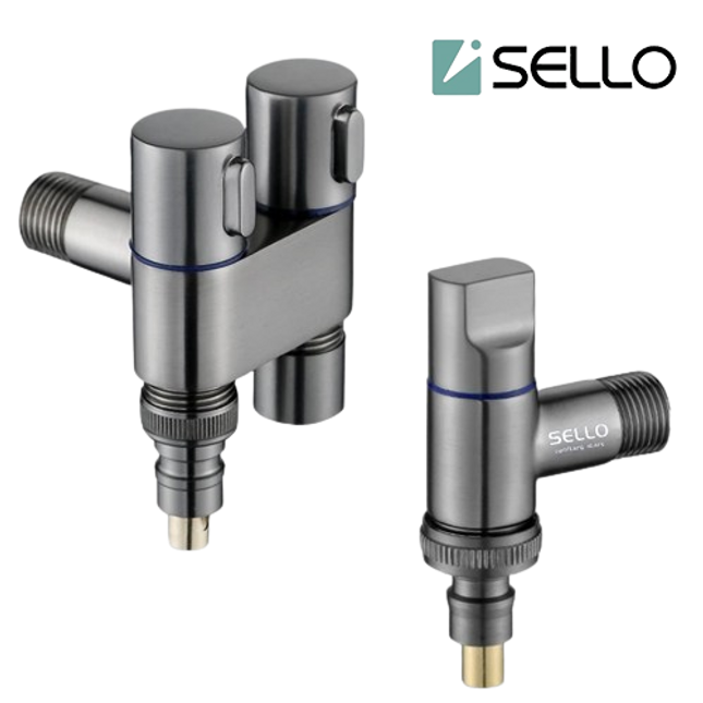 Washing machine faucet Special For Narrow Space, Automatic Shut-off Valve,Double Outlet Brass G1/2" Single Cold