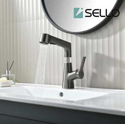 Single-Hole Rotatable Pull-Out Faucet